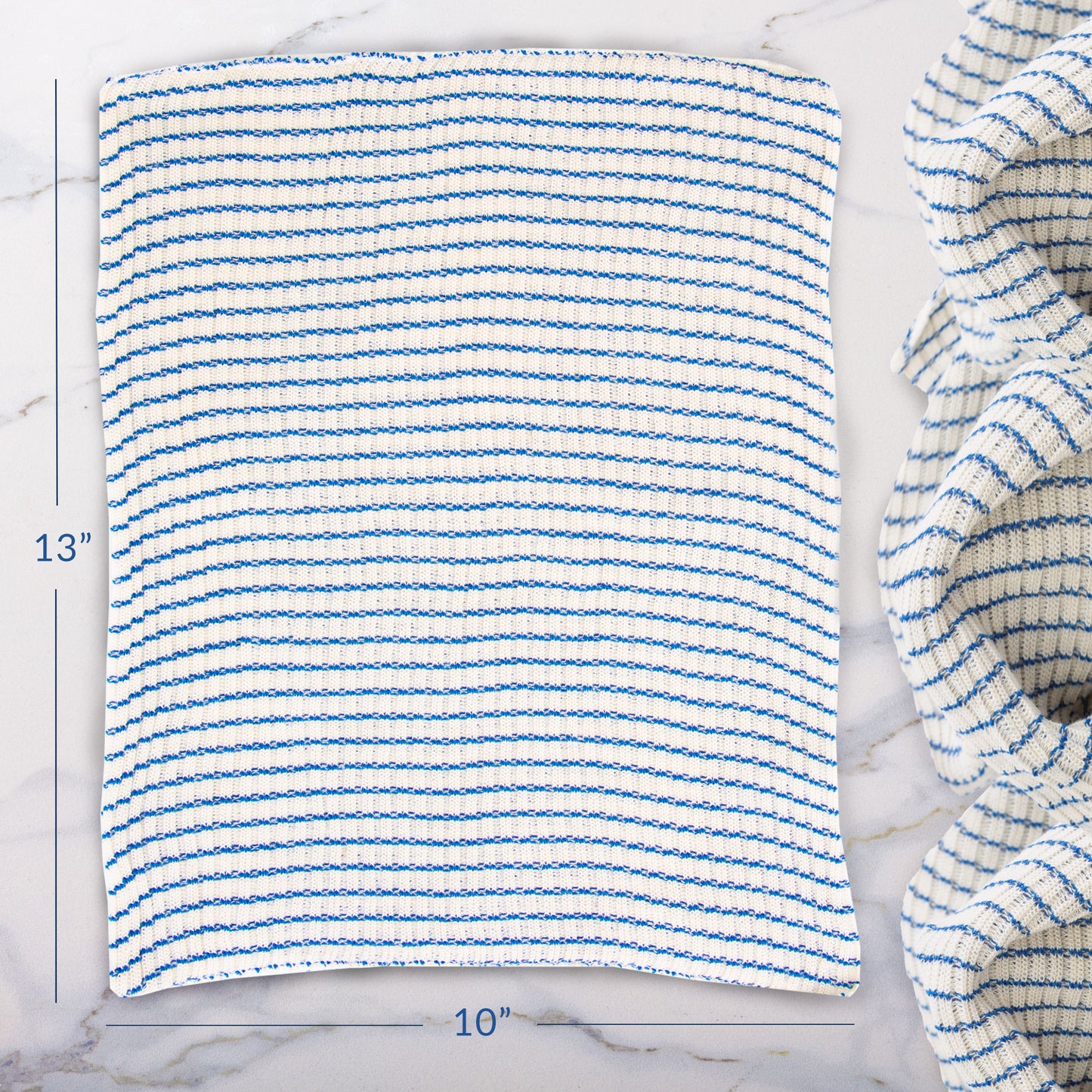 Eselect World's Best Kitchen Dish Cloths - Set of 6 Blue Dishcloths for Washing Dishes - Absorbent Poly Cotton Waffle Weave Dish Rags, Made in USA