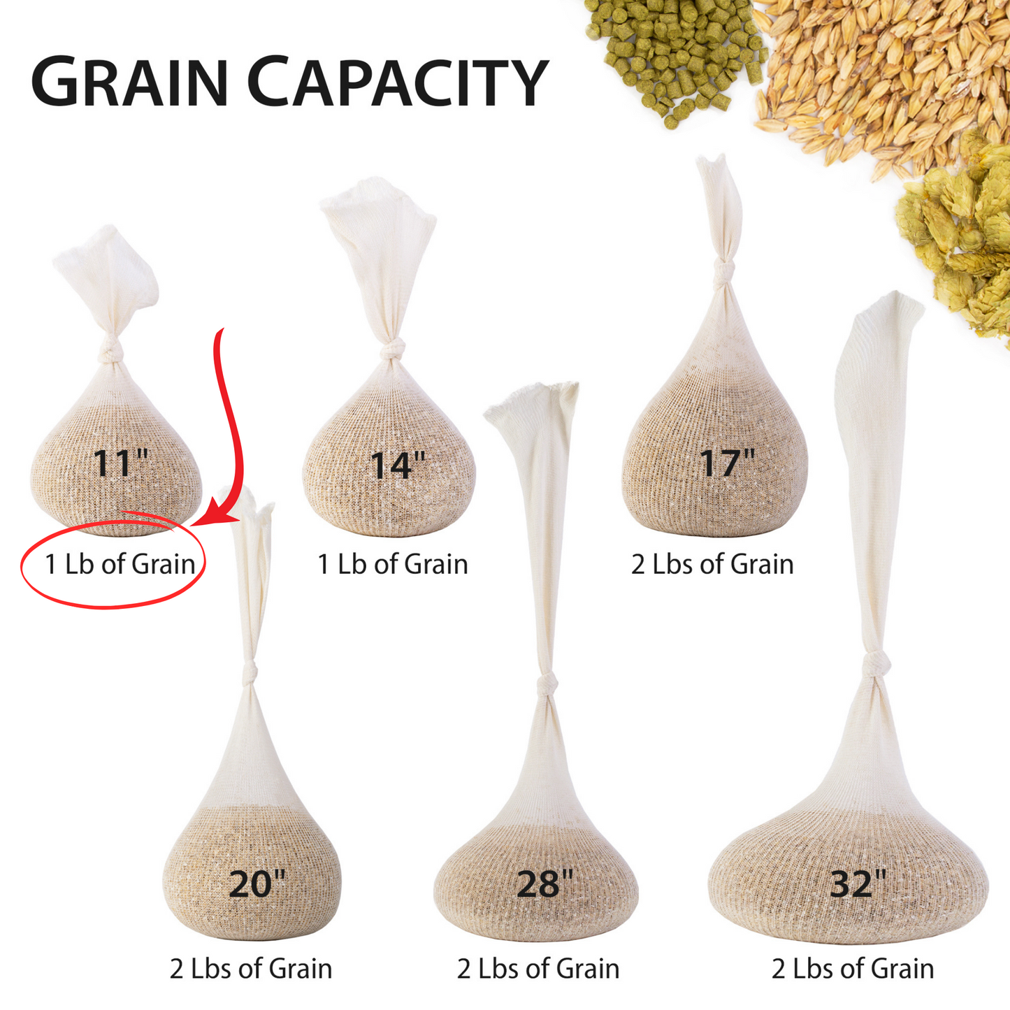 Eselect 11" (10 Pack) Hops, Grain & Spice Beer Brewing Bags Cotton Mesh Steeping Bags for Beer Wine, Cider, Tea, Soups & Nut Milk, Hops & Grain Socks for Dry Hopping for Micro Brewing or Homebrewing