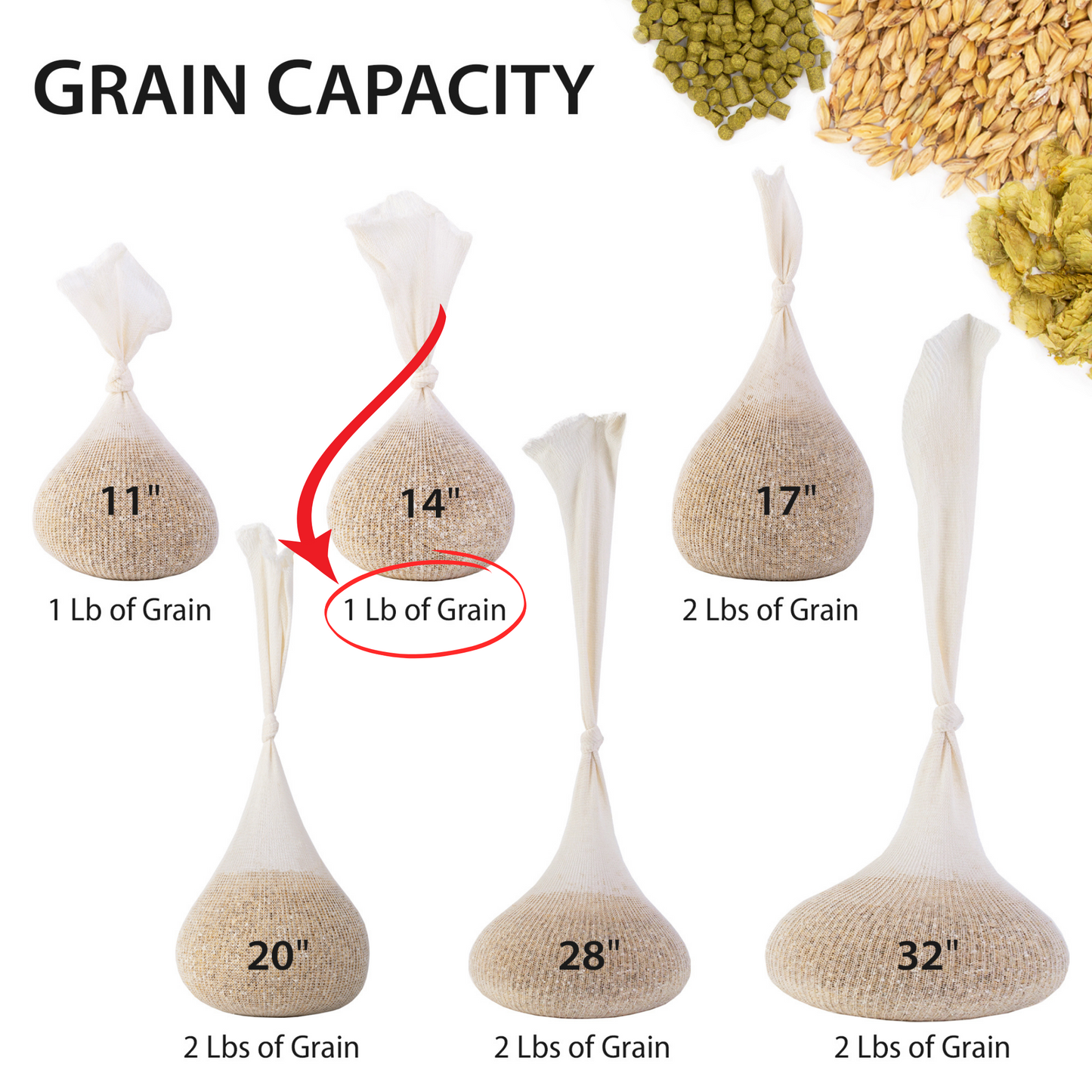 Eselect 14" (10 Pack) Hops, Grain & Spice Beer Brewing Bags Cotton Mesh Steeping Bags for Beer Wine, Cider, Tea, Soups & Nut Milk, Hops & Grain Socks for Dry Hopping for Micro Brewing or Homebrewing