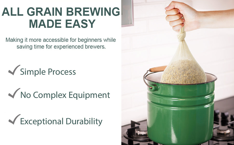 Eselect 11" (100 Pack) Hops, Grain & Spice Beer Brewing Bags Cotton Mesh Steeping Bags for Beer Wine, Cider, Tea, Soups & Nut Milk, Hops & Grain Socks for Dry Hopping for Micro Brewing or Homebrewing