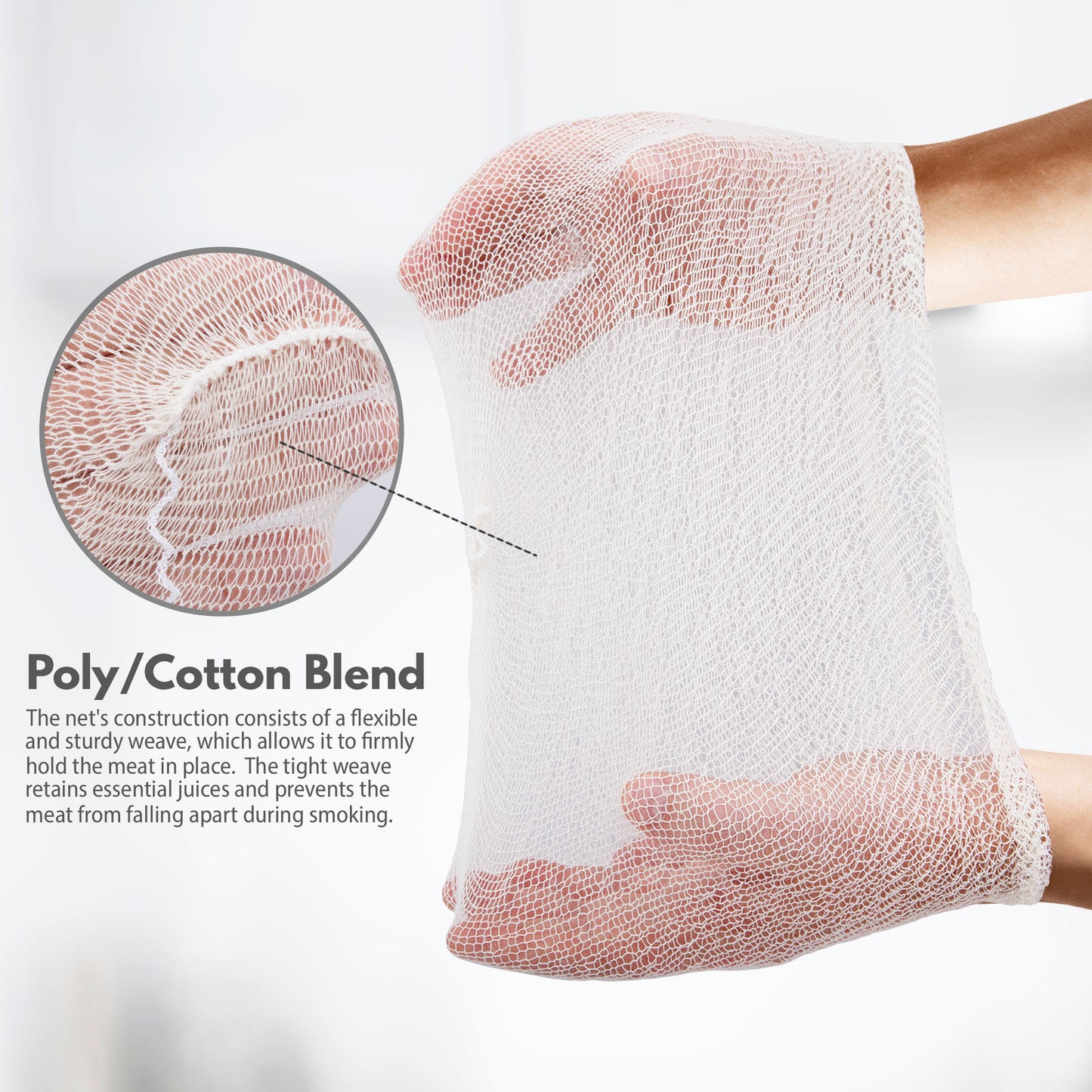 Eselect 36" Stockinette Ham and Meat Bags - Pack of 25 - Meat Netting, Bags for Smoking and Curing Poultry, Beef, Bacon, Pork, Lamb, Deer and More